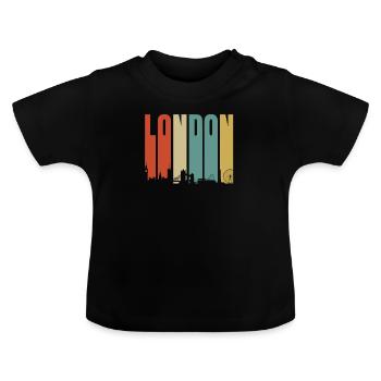 London - Baby Bio-T-Shirt mit Rundhals - Schwarz - Vorne