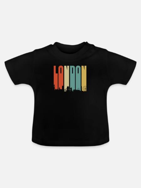 London - Baby Organic T-Shirt with Round Neck - black