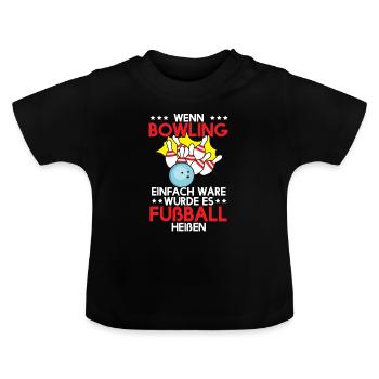 bowling - Baby Organic T-Shirt with Round Neck - black - Front