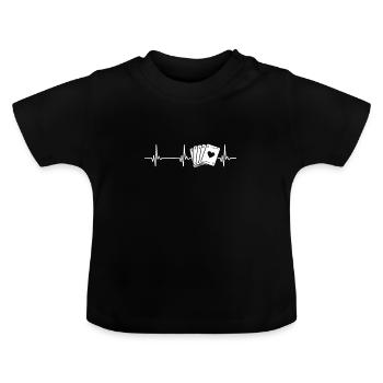 Poker Poker Cadeau - T-shirt bio col rond Bébé - noir - Devant