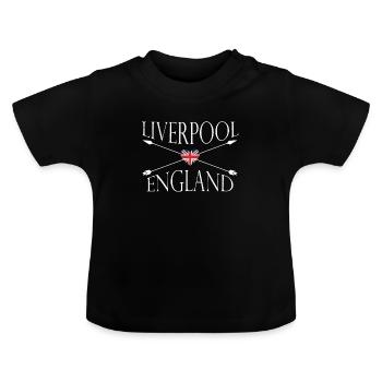 Liverpool - Baby Organic T-Shirt with Round Neck - black - Front