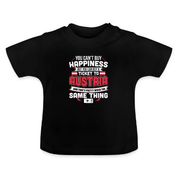Autriche - T-shirt bio col rond Bébé - noir - Devant