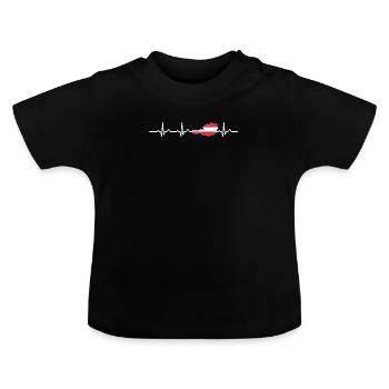 Autriche - T-shirt bio col rond Bébé - noir - Devant