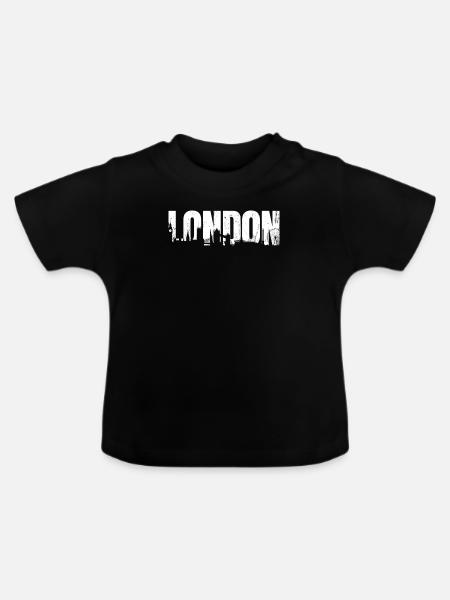London - Baby Bio-T-Shirt mit Rundhals - Schwarz