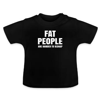 paroles drôles - T-shirt bio col rond Bébé - noir - Devant