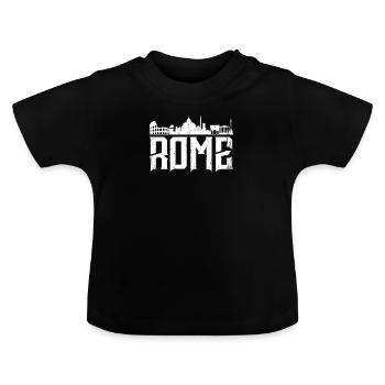Rom - Baby Bio-T-Shirt mit Rundhals - Schwarz - Vorne