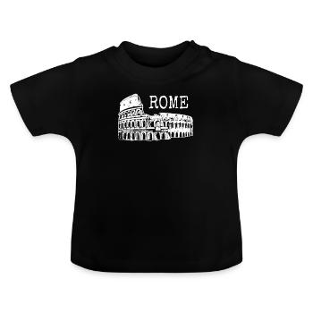 Rom - Baby Bio-T-Shirt mit Rundhals - Schwarz - Vorne