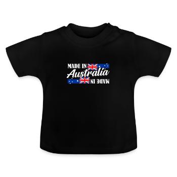 Australien - Baby Bio-T-Shirt mit Rundhals - Schwarz - Vorne