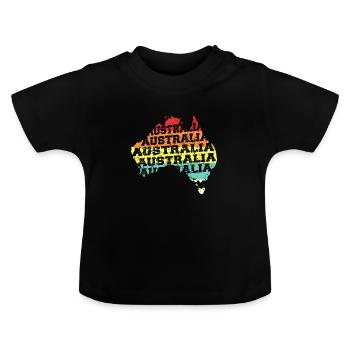 Australien - Baby Bio-T-Shirt mit Rundhals - Schwarz - Vorne