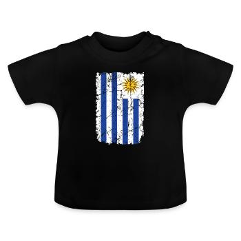 Uruguay - T-shirt bio col rond Bébé - noir - Devant