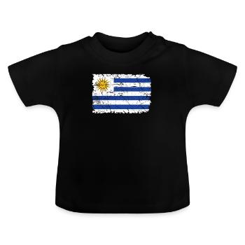 Uruguay - T-shirt bio col rond Bébé - noir - Devant