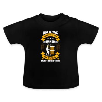 Imker - Baby Bio-T-Shirt mit Rundhals - Schwarz - Vorne
