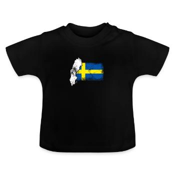 Suède - T-shirt bio col rond Bébé - noir - Devant
