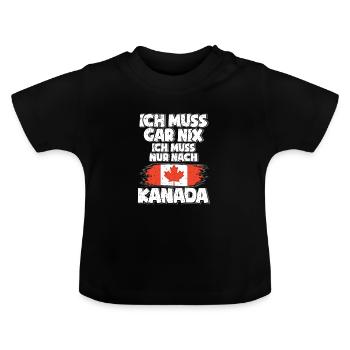 Canada - T-shirt bio col rond Bébé - noir - Devant