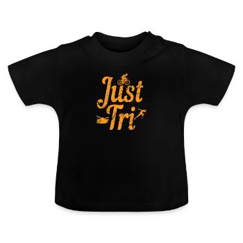 Triathlon - T-shirt bio col rond Bébé - noir - Devant