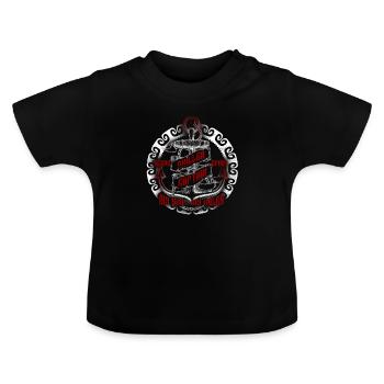 Pirate pirate pirate pirate mutiny gift - Baby Organic T-Shirt with Round Neck - black - Front