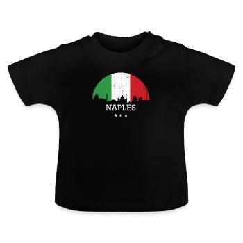 Neapel Italien - Baby Bio-T-Shirt mit Rundhals - Schwarz - Vorne