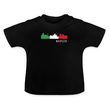 Neapel Italien - Baby Bio-T-Shirt mit Rundhals - Schwarz - Vorne