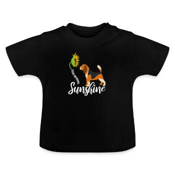 Beagle - Baby Bio-T-Shirt mit Rundhals - Schwarz - Vorne