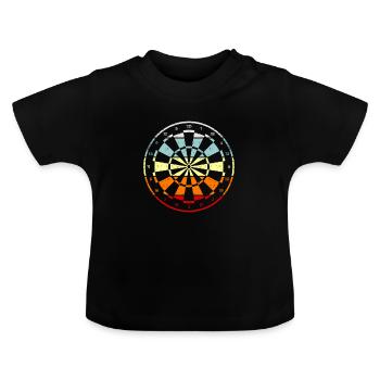 jeu de fléchettes - T-shirt bio col rond Bébé - noir - Devant