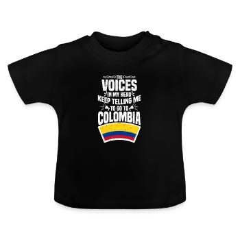 Colombie - T-shirt bio col rond Bébé - noir - Devant