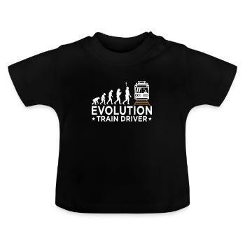 Train trains train modèle - T-shirt bio col rond Bébé - noir - Devant