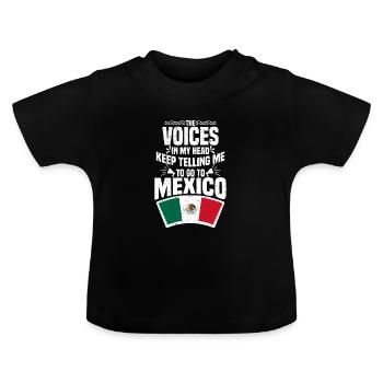 Mexiko - Baby Bio-T-Shirt mit Rundhals - Schwarz - Vorne