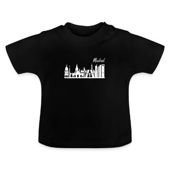 Madrid - Baby Bio-T-Shirt mit Rundhals - Schwarz - Vorne