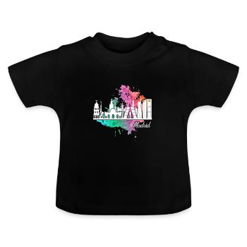 Madrid - Baby Bio-T-Shirt mit Rundhals - Schwarz - Vorne