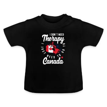 Canada - Baby Organic T-Shirt with Round Neck - black - Front