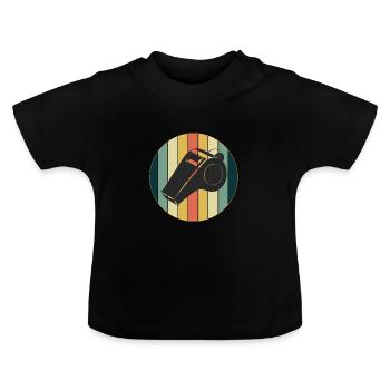 arbitre - T-shirt bio col rond Bébé - noir - Devant