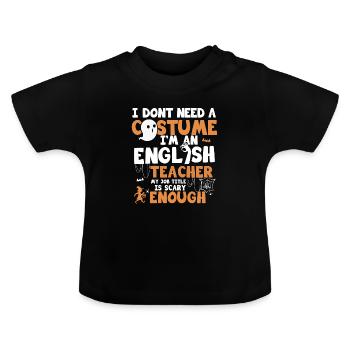 professeur - T-shirt bio col rond Bébé - noir - Devant