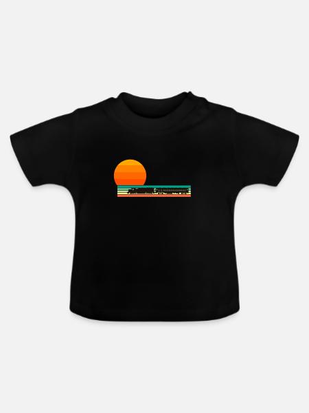 Train trains train modèle - T-shirt bio col rond Bébé - noir