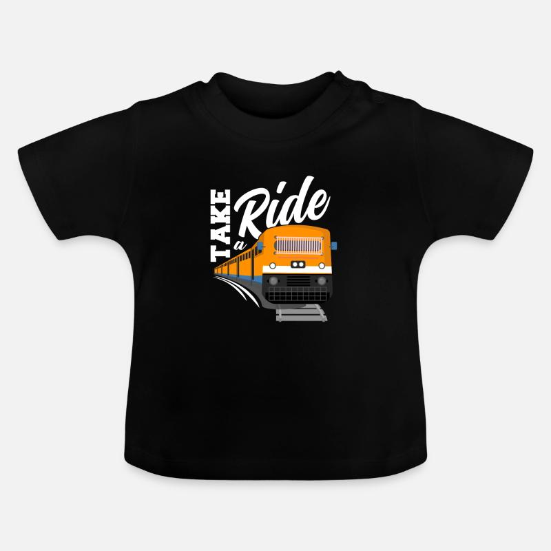 Train trains train modèle - T-shirt bio col rond Bébé - noir