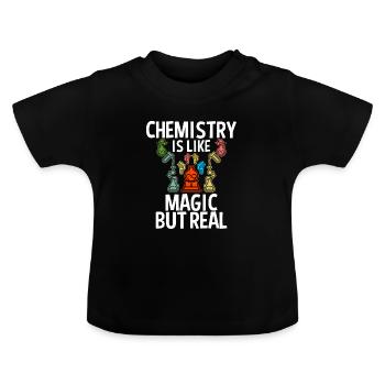 Chemie - Baby Bio-T-Shirt mit Rundhals - Schwarz - Vorne