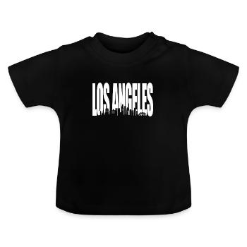los Angeles - Baby Organic T-Shirt with Round Neck - black - Front
