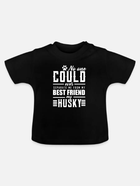Husky - Baby Bio-T-Shirt mit Rundhals - Schwarz