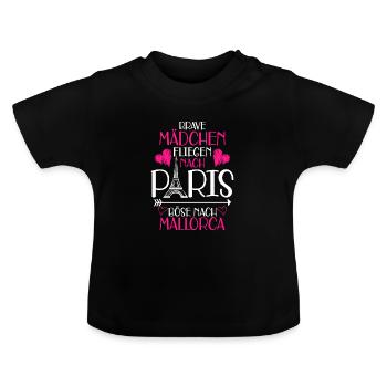 Mallorca - Baby Bio-T-Shirt mit Rundhals - Schwarz - Vorne