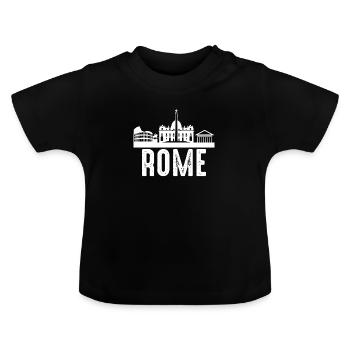 Rom - Baby Bio-T-Shirt mit Rundhals - Schwarz - Vorne