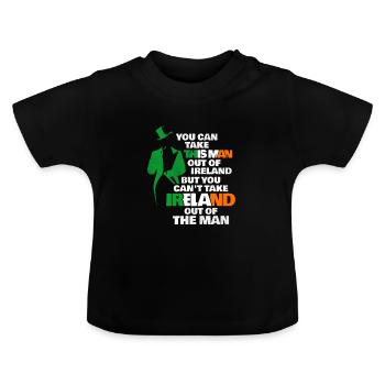 Irlande - T-shirt bio col rond Bébé - noir - Devant