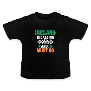 Irland - Baby Bio-T-Shirt mit Rundhals - Schwarz - Vorne
