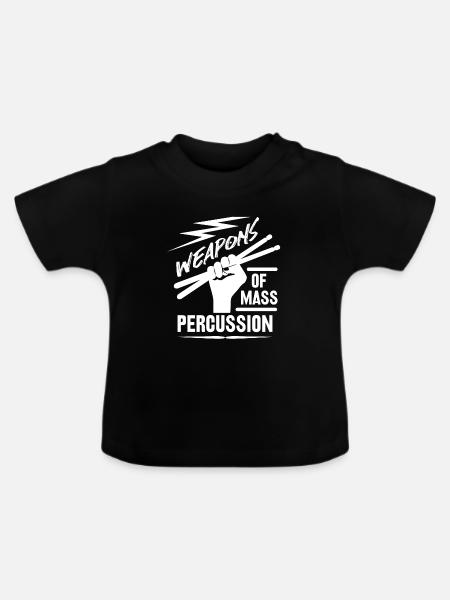 Drums drummer drummer gift - Baby Organic T-Shirt with Round Neck - black