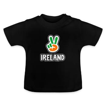 Irlande - T-shirt bio col rond Bébé - noir - Devant