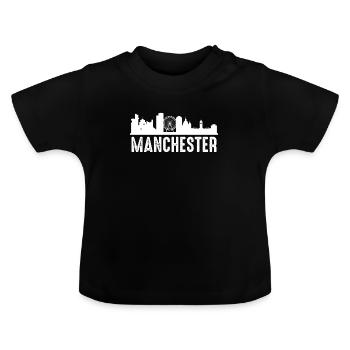 Manchester - T-shirt bio col rond Bébé - noir - Devant