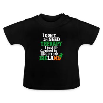 Irland - Baby Bio-T-Shirt mit Rundhals - Schwarz - Vorne