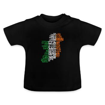 Irland - Baby Bio-T-Shirt mit Rundhals - Schwarz - Vorne