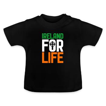 Irland - Baby Bio-T-Shirt mit Rundhals - Schwarz - Vorne