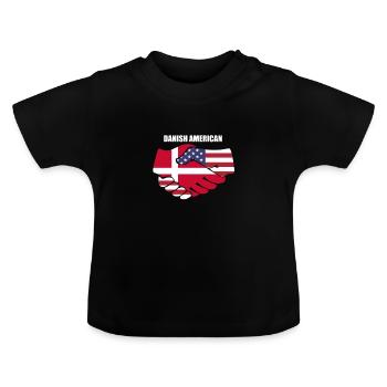 Denmark - Baby Organic T-Shirt with Round Neck - black - Front