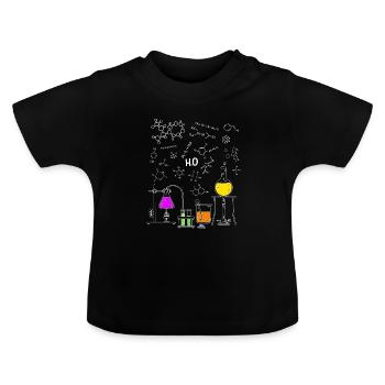 chemie - Baby Bio-T-Shirt mit Rundhals - Schwarz - Vorne