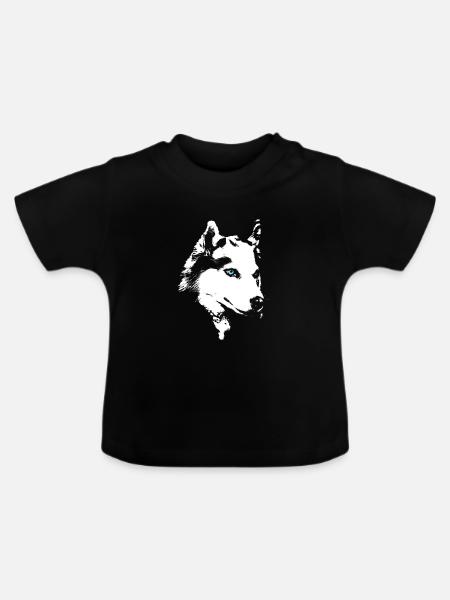 Husky - Baby Bio-T-Shirt mit Rundhals - Schwarz